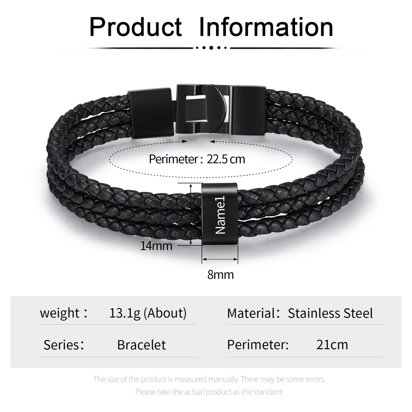 Personalised Family Necklace and Leather Bracelet Set with Birthstones Christmas Gift for Loved Ones-Jessemade AU