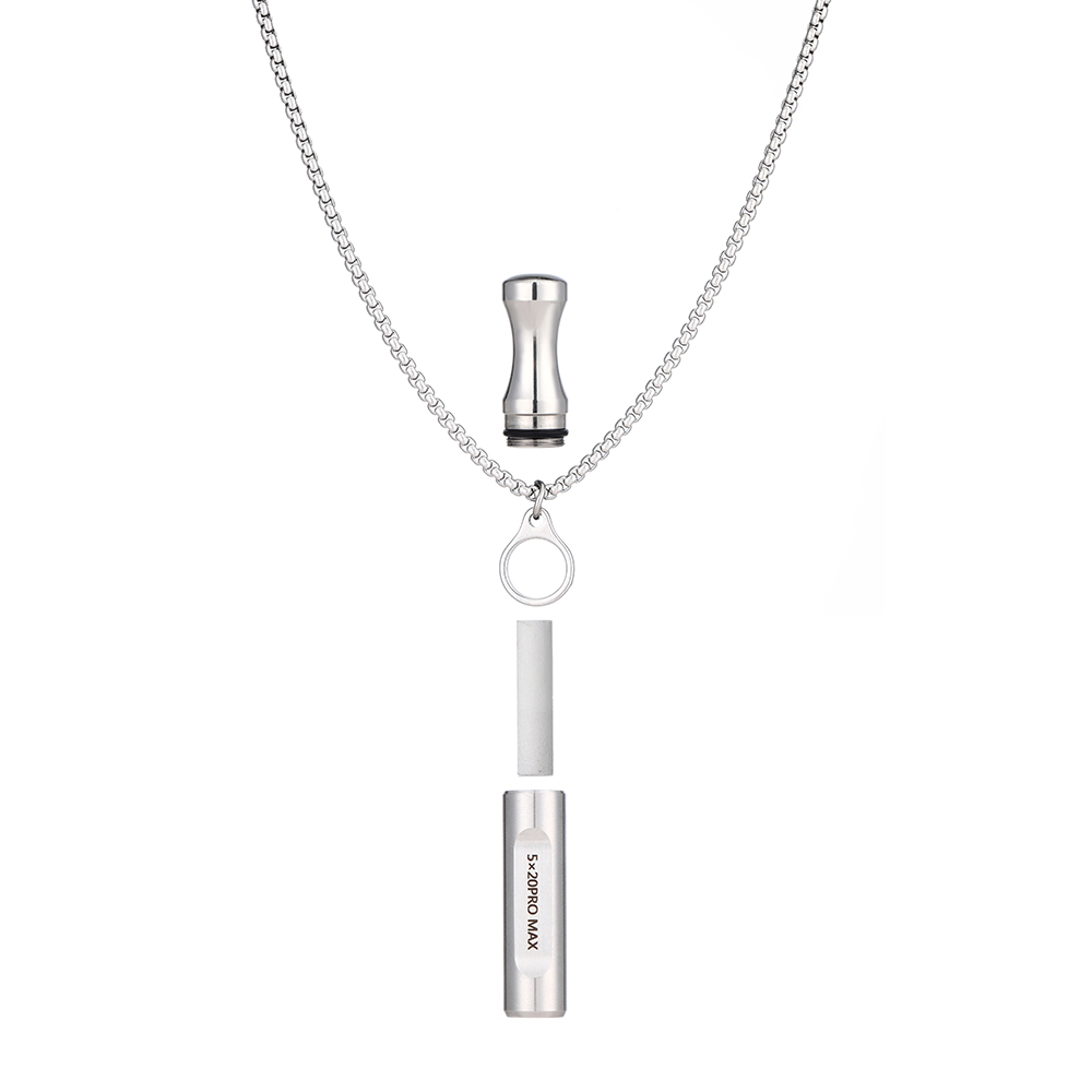 Anxiety Relief Stainless Steel Breathing Necklace