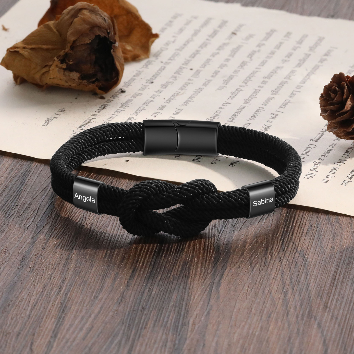 Mother and Son Forever Linked Together Braid Knot Bracelet Birthday Gift-Jessemade AU