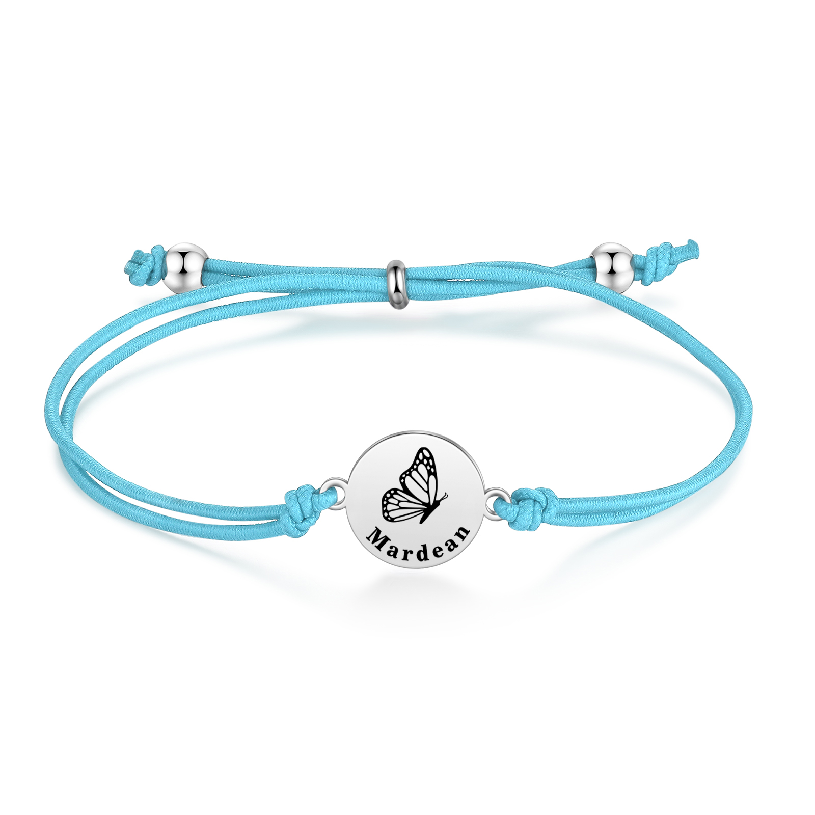 2 Pcs Bracelet Set Custom Names Butterfly Bracelets Back To School Gift for Daughter Granddaughter-Jessemade AU