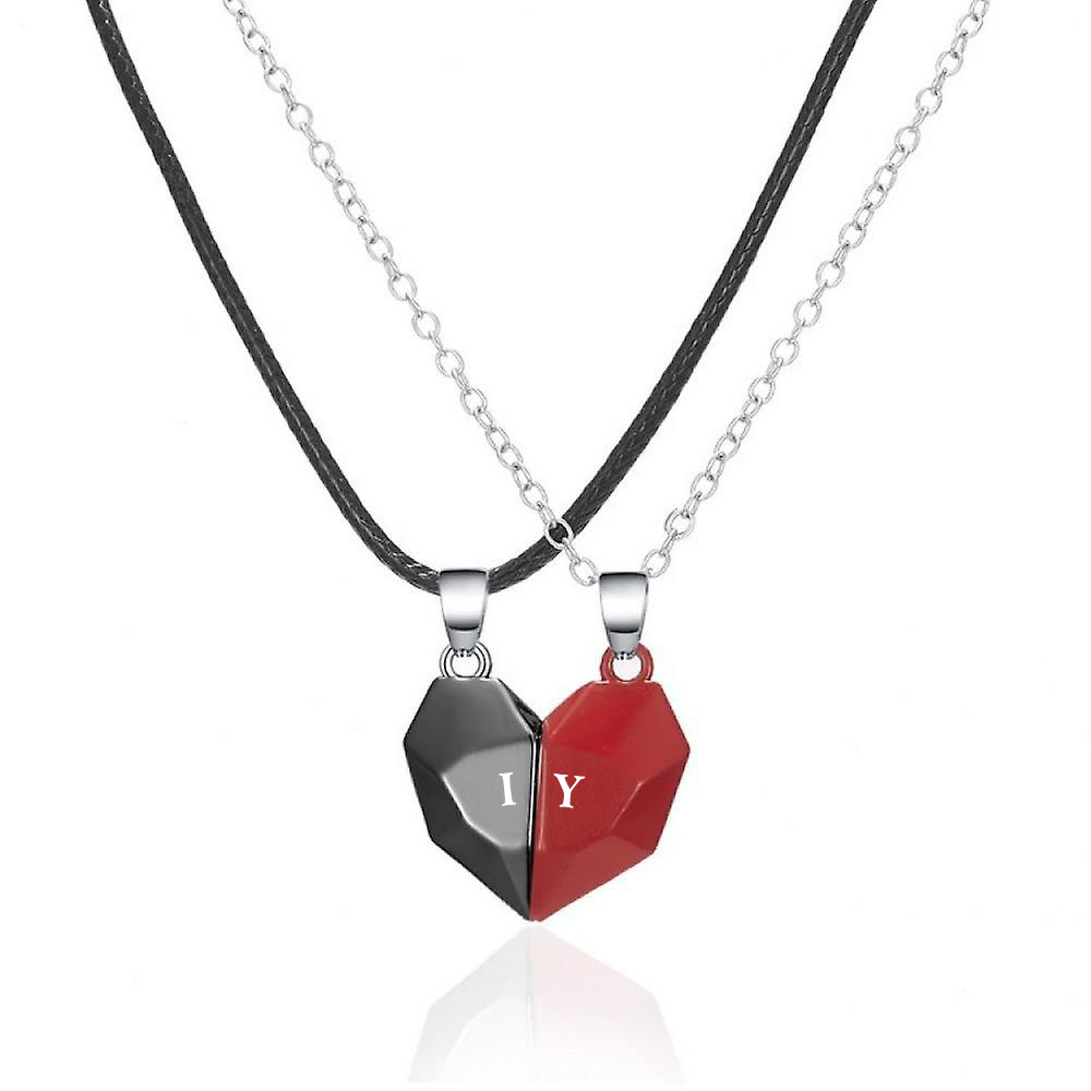 Two Souls One Heart Necklace Set Heart Matching Magnetic necklace for Couple