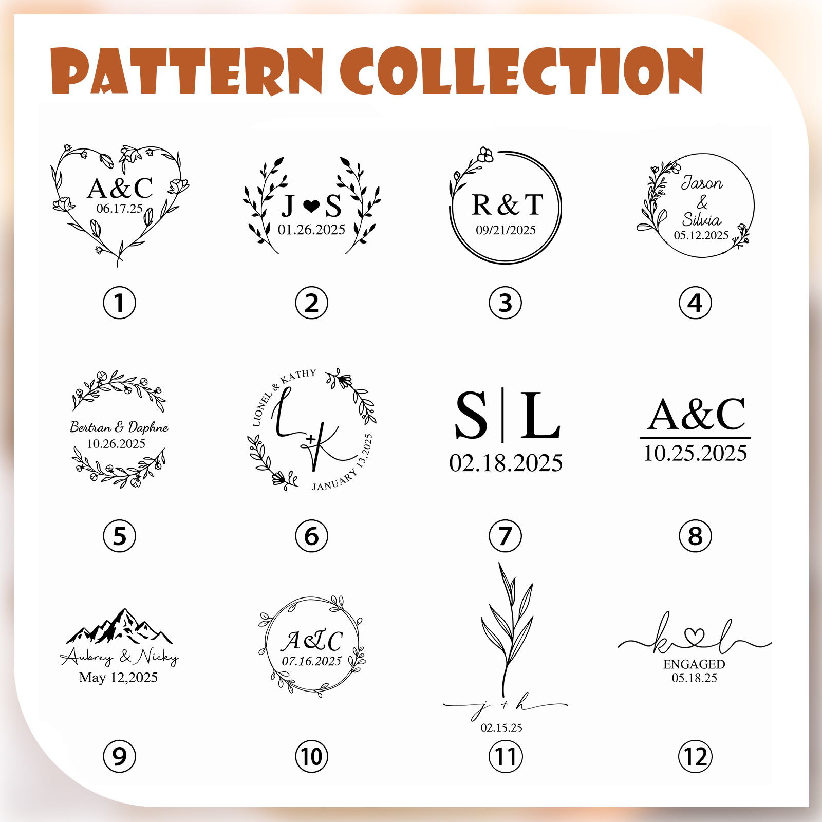 Personalised Vase with Names or Initials - Special Wedding Gift | Jessemade