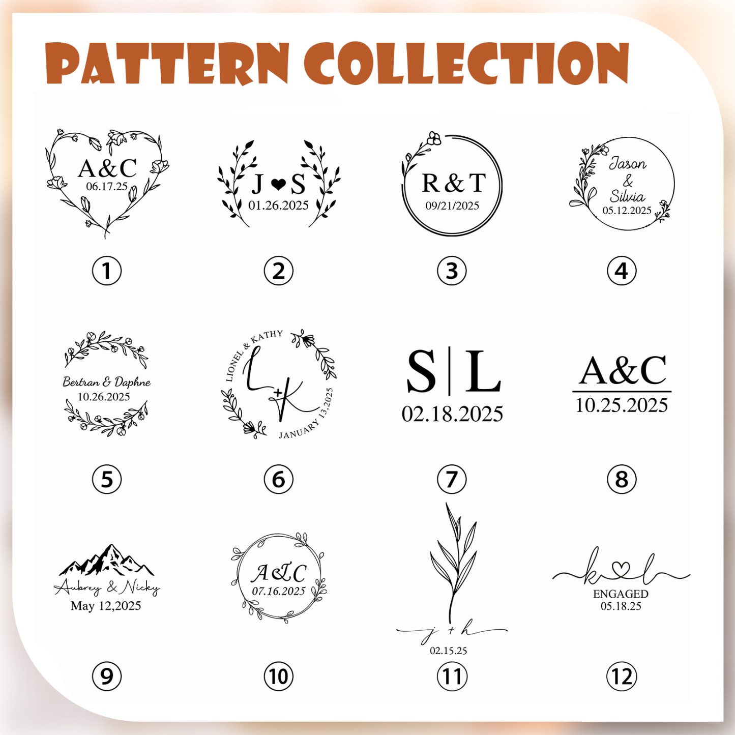 Personalised Vase with Names or Initials - Special Wedding Gift | Jessemade