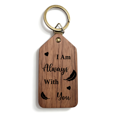 Personalised Wooden Photo Keyring Memorial Gift