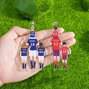 Personalised Soccer Family Hanging Ornament Custom 2–9 Names Football Keychain Acrylic Pendant Father's Day Gifts-Jessemade AU