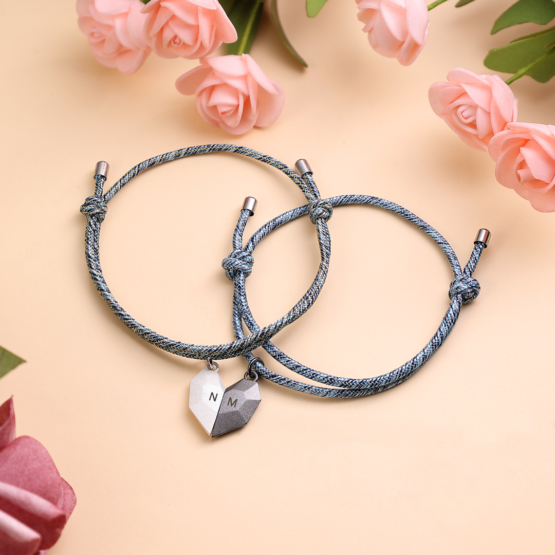 Wallet Gift Set Men Photo Wallet Personalised Name Photo Wallet Card Couple Magnetic Heart Matching Gift for Him-Jessemade AU