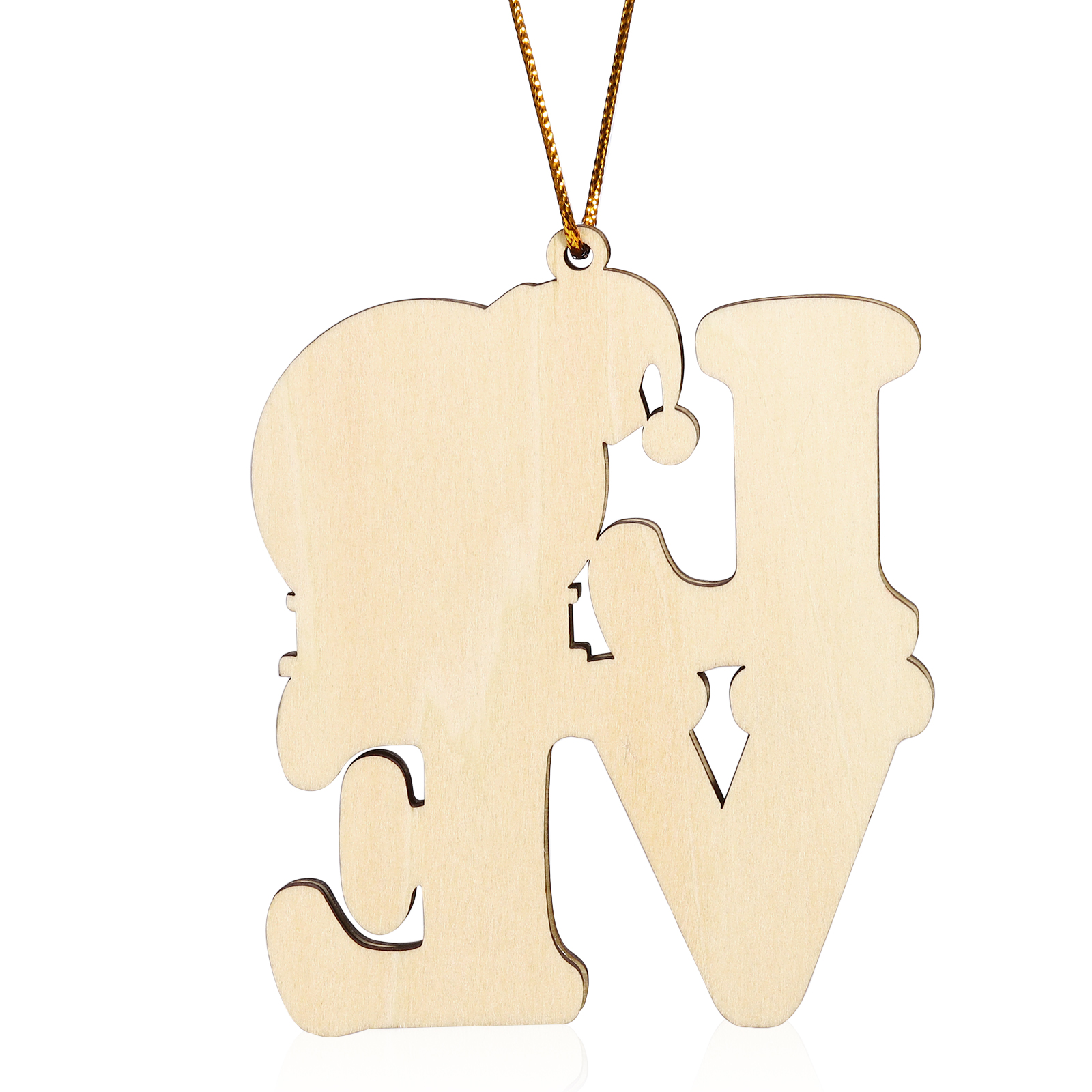 Personalised LOVE Christmas Ornament with Custom Photo & Name Perfect Holiday Gift for Family-Jessemade AU