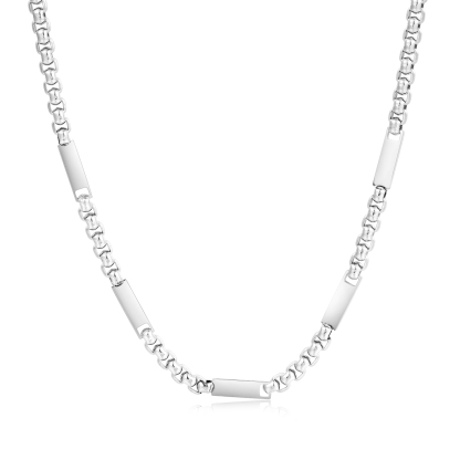 Personalized 5 Names Cuban Link Chain Necklace Stainless Steel Men Necklace