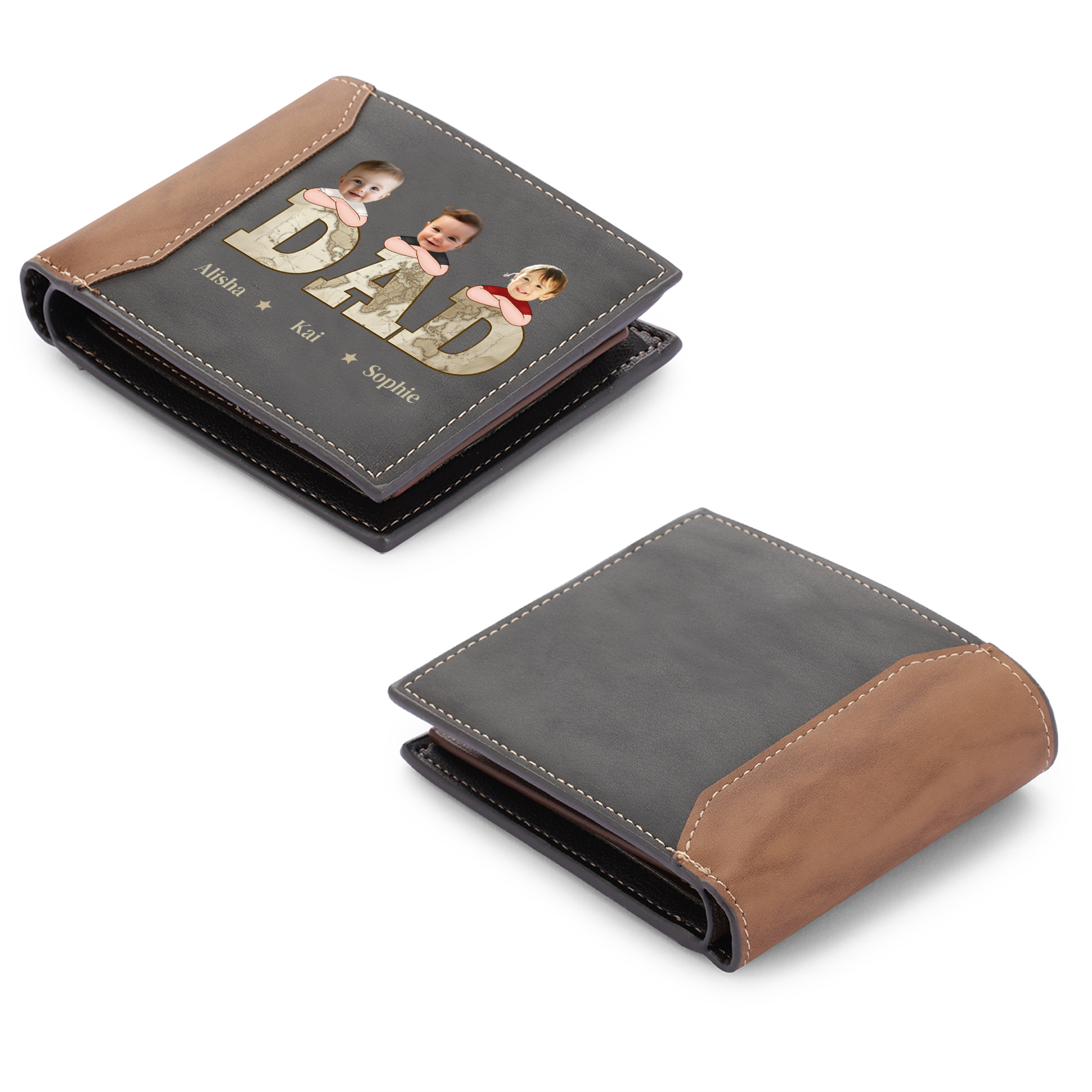 Personalised Photo Wallet for Dad – Custom Name & Photo Gift | Jessemade