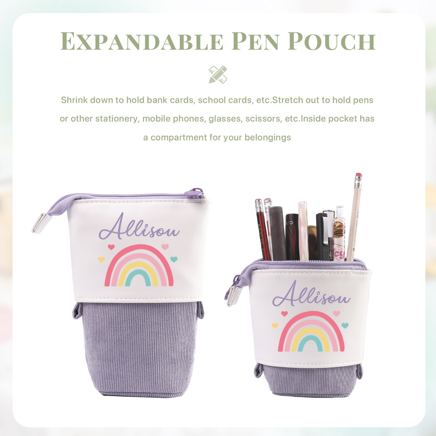 Personalised 1 Date & 2 Names Gift Set Custom Enamel Mug & Pencil Case & Bracelets Gift Set Back-to-School Gifts for Kids