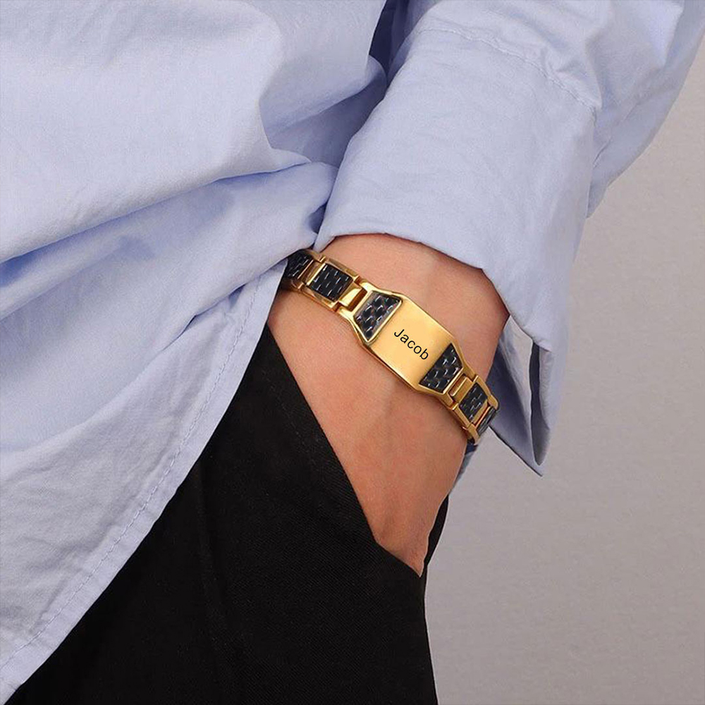 Personalised Men Bracelet Custom Name Bracelet for Him