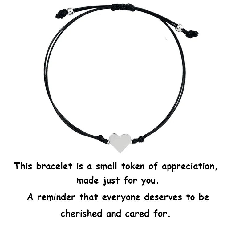 Heart Charm Bracelet String Bracelet