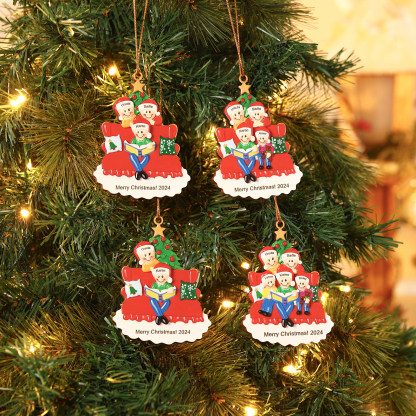 Personalised Christmas Ornament with 5 Names & Year A Heartwarming Gift for Family-Jessemade AU