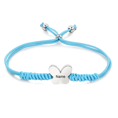 Butterfly Adjustable Bracelet Custom Name Bracelet Gift for Daughter Granddaughter - Your Wings Always Exist, All You Have To Do Is Fly-Jessemade AU