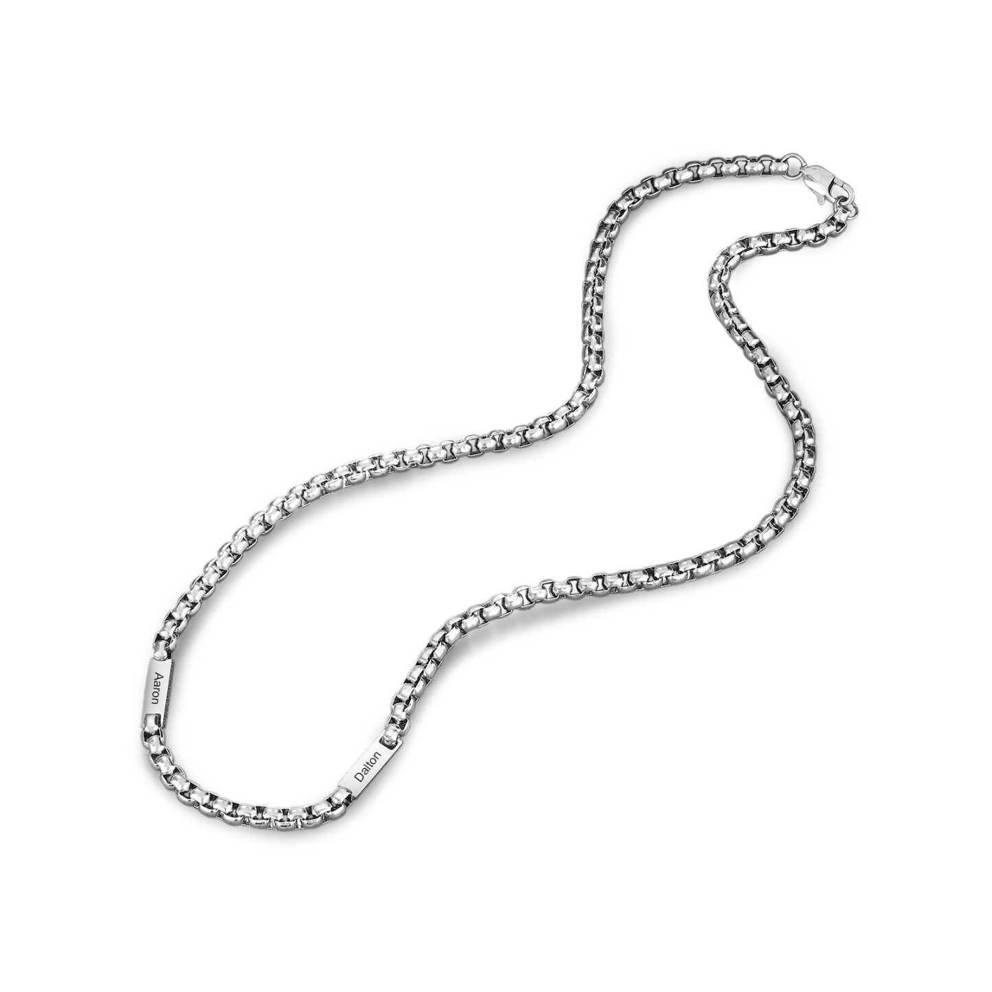 To My Man Personalised 2 Names Cuban Link Chain Necklace Stainless Steel Men Necklace