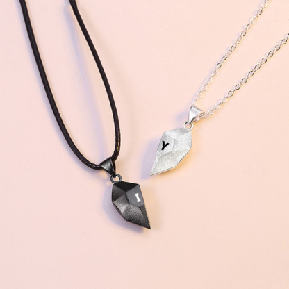 Two Souls One Heart Necklace Magnetic Heart Matching Necklace Couple Gift