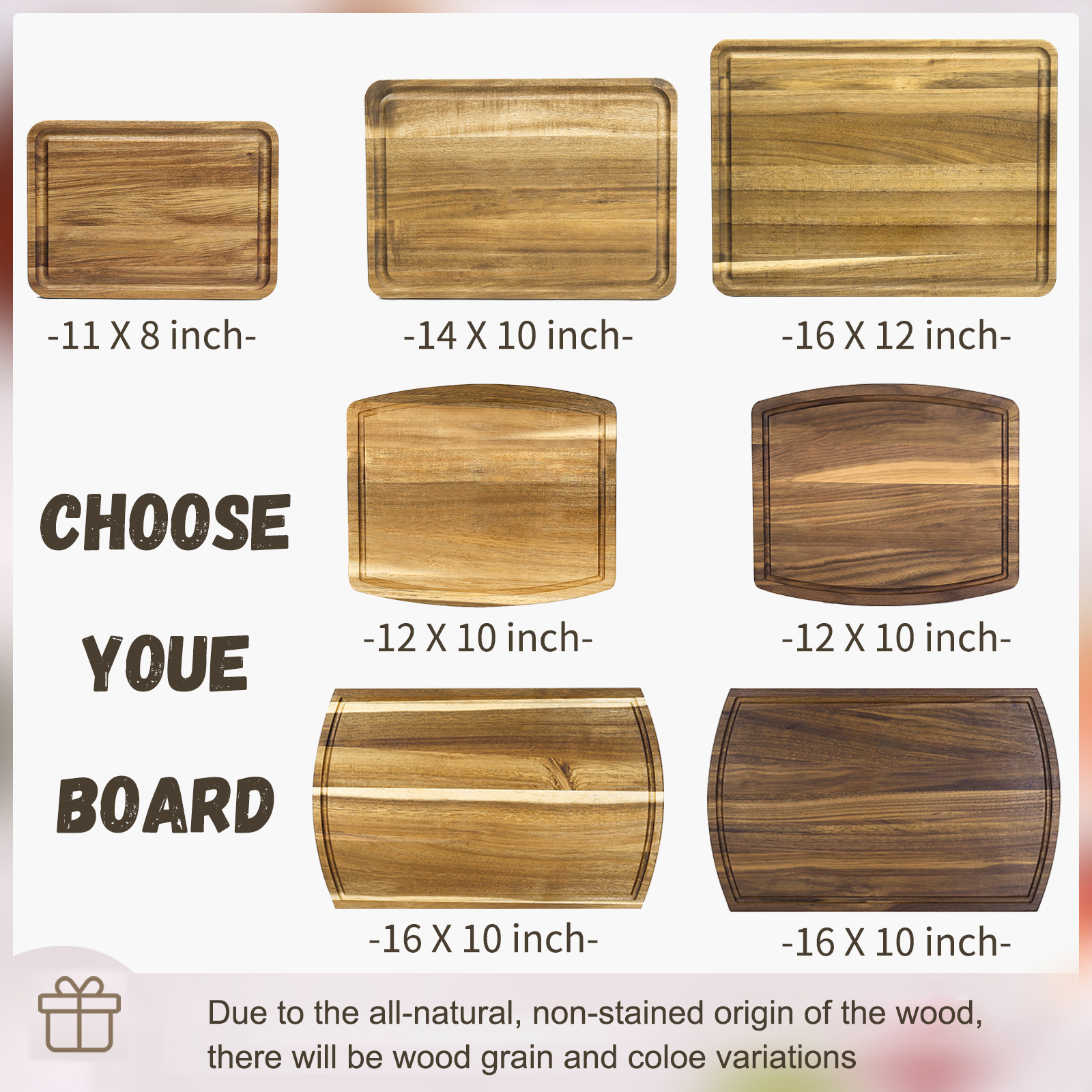 Family Tree Cutting Board with Stand Personalised 1 Photo & 1 Text Engraved 2-7 Names Wooden Gifts for Family Friends | Jessemade-Jessemade AU