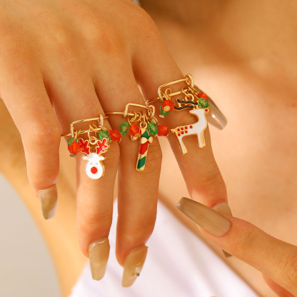 Christmas Charm Rings Festive Gift for Family Members-Jessemade AU