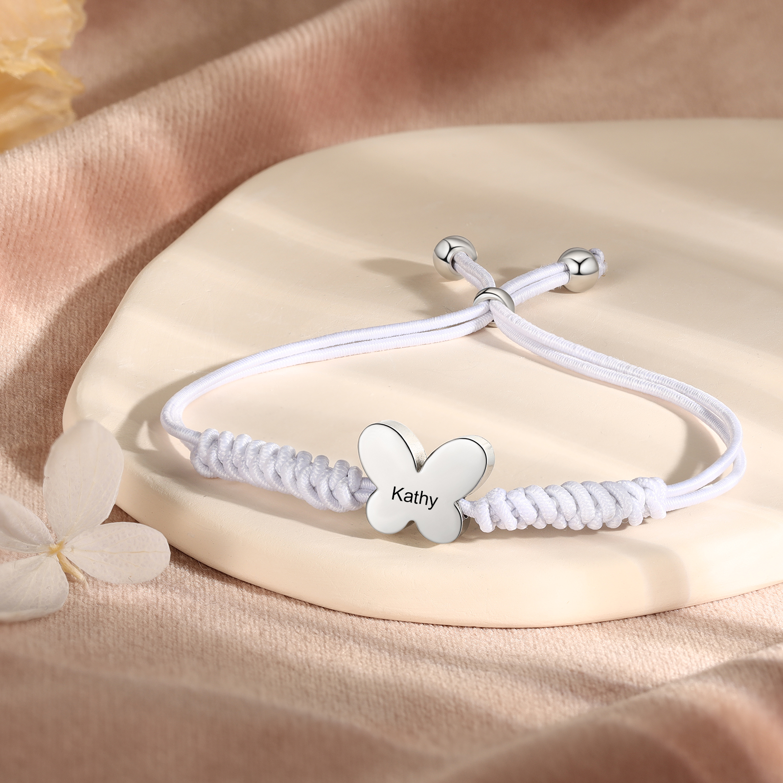 Butterfly Adjustable Bracelet Custom Name Bracelet Gift for Daughter Granddaughter - Your Wings Always Exist, All You Have To Do Is Fly-Jessemade AU