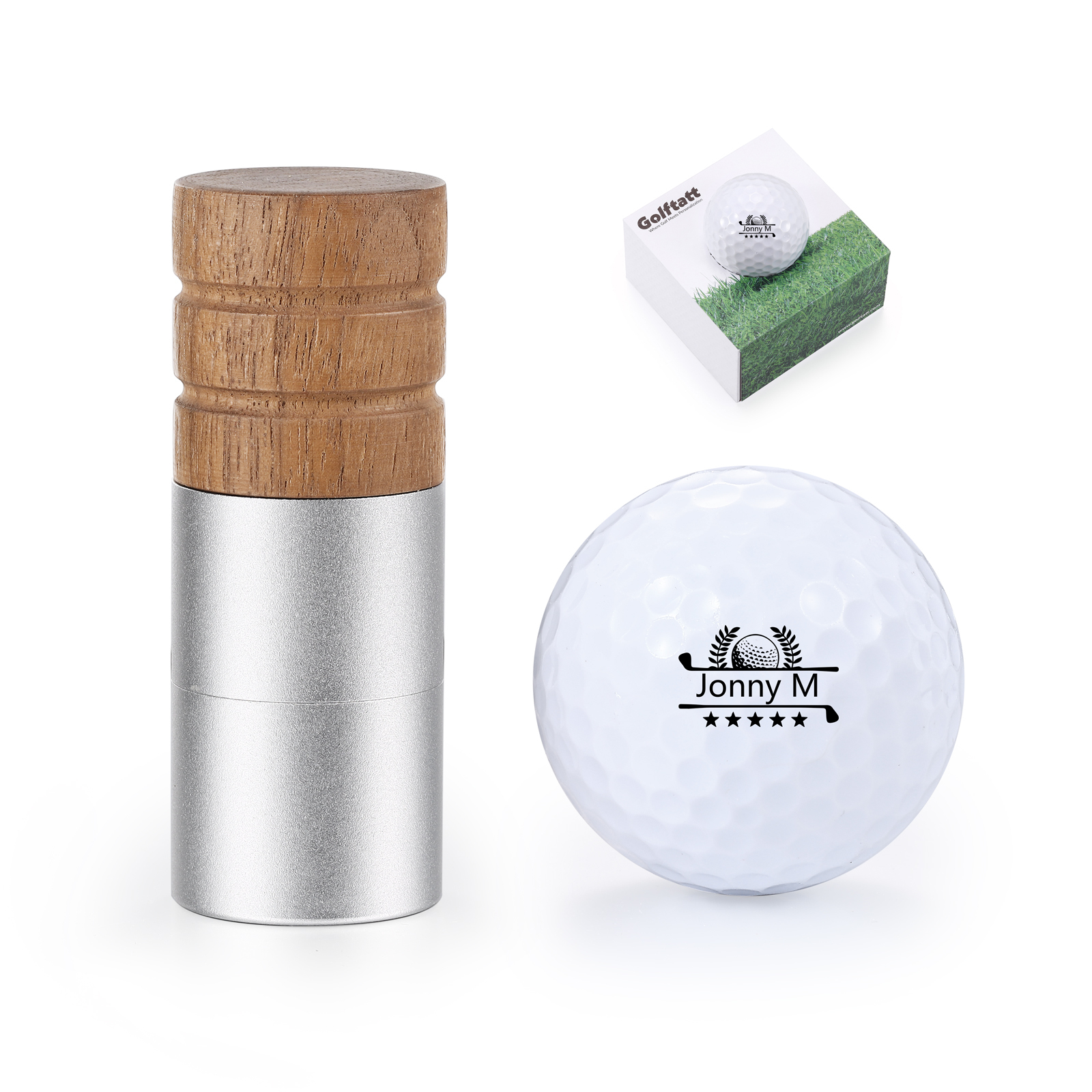 Personalised Golf Ball Stamp Custom 5 Colours