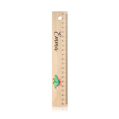 Custom 1 Name Ruler Wooden Dinosaur Ruler Back To School Gift for Boys Girls-Jessemade AU
