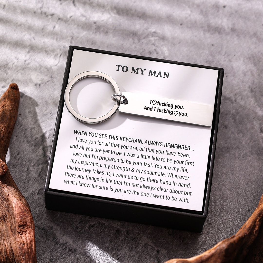 Funny Couple Keychain I Love F❤cking You and I F❤cking Love You Key Ring for Couple-Jessemade AU