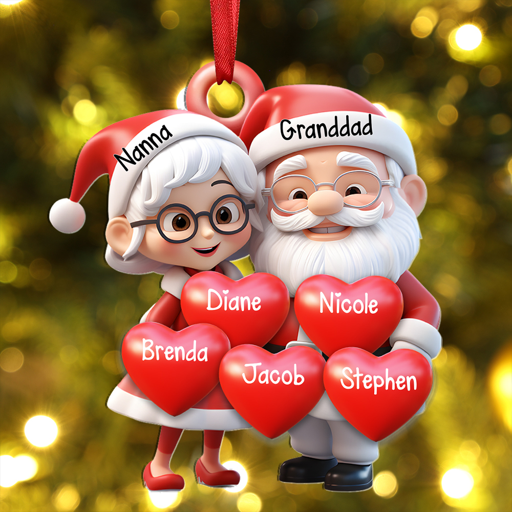 Personalised Christmas Ornament – Acrylic Decoration Christmas Gift for Grandad/Nan/Grandparents