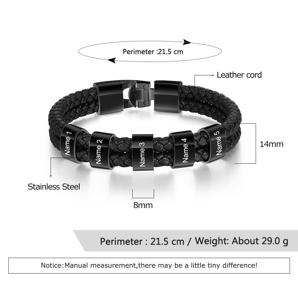 Personalised 1 Photo & 1 Letter & 6 Names Gift Set Custom Wallet & Bracelet Gift Box Set Christmas Gifts