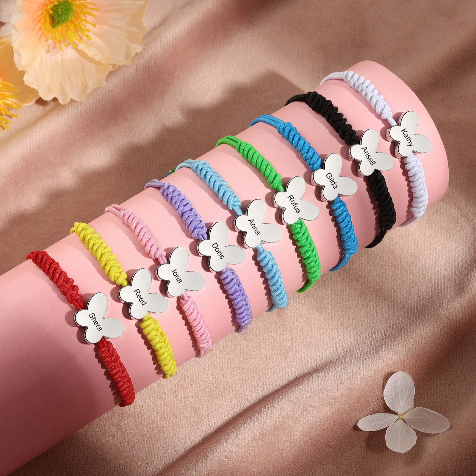 Butterfly Adjustable Bracelet Custom Name Bracelet Gift for Daughter Granddaughter - Your Wings Always Exist, All You Have To Do Is Fly-Jessemade AU