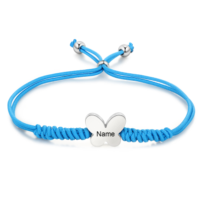 Butterfly Adjustable Bracelet Custom Name Bracelet Gift for Daughter Granddaughter - Your Wings Always Exist, All You Have To Do Is Fly-Jessemade AU