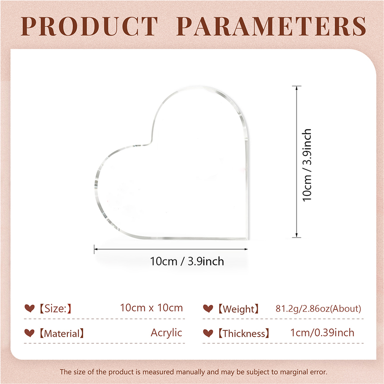 Personalised Acrylic Heart Plaque – “I Love You Every Day” – Valentine’s Day Gift for Couples