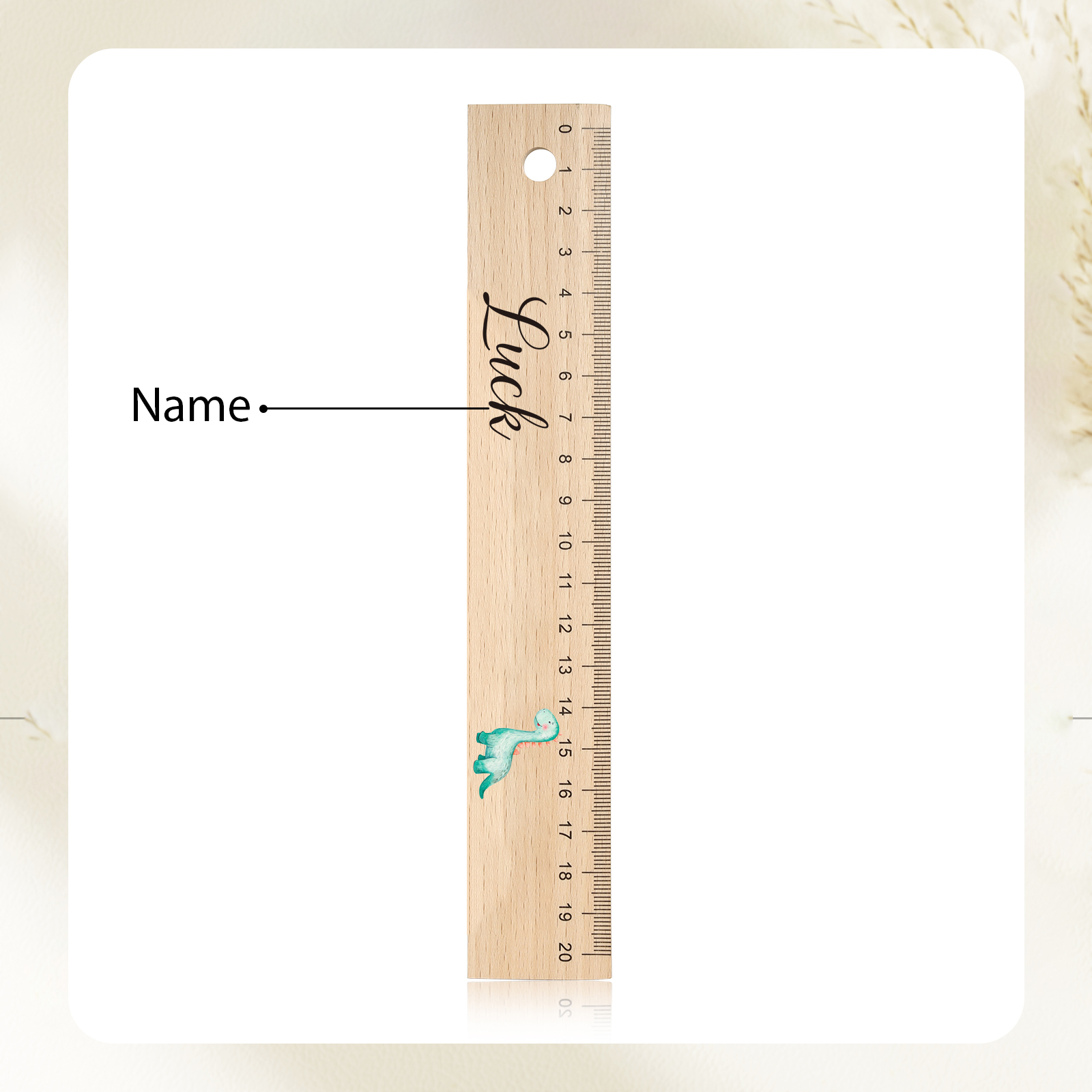 Custom 1 Name Ruler Wooden Dinosaur Ruler Back To School Gift for Boys Girls-Jessemade AU