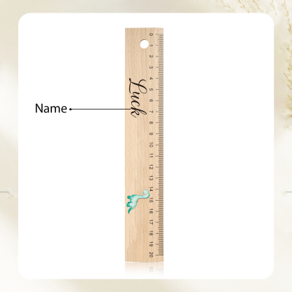 Custom 1 Name Ruler Wooden Dinosaur Ruler Back To School Gift for Boys Girls-Jessemade AU