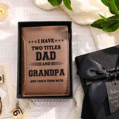 Personalised Wallet with 2-12 Printed Names for Dad and Grandpa | Grandparents' Day Gifts | Jessemade