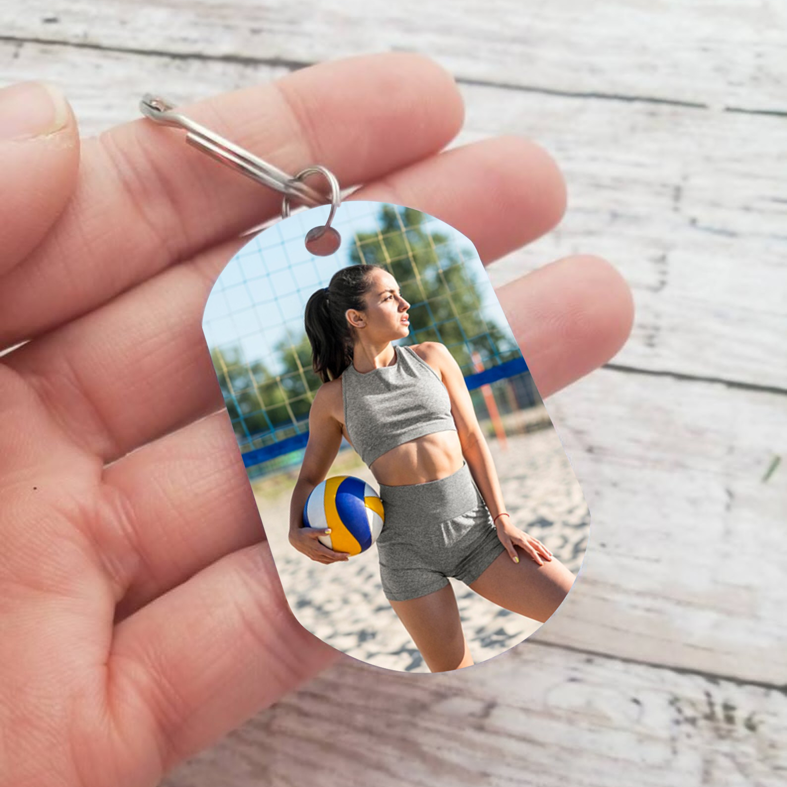Personalised Photo Keychain Custom Stainless Steel Keychain Gift for Her - Just A Girl With Goals-Jessemade AU
