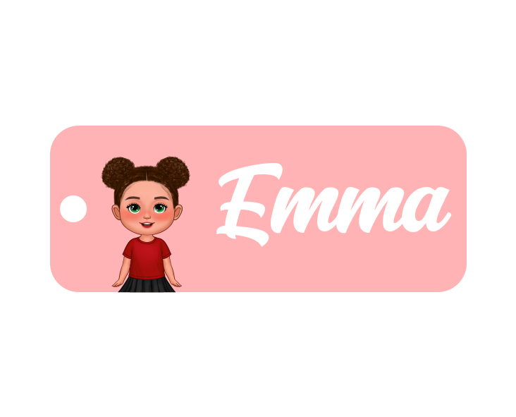 Personalised Keyring with Name & Character – Custom Gift with Multiple Colour Options | Jessemade