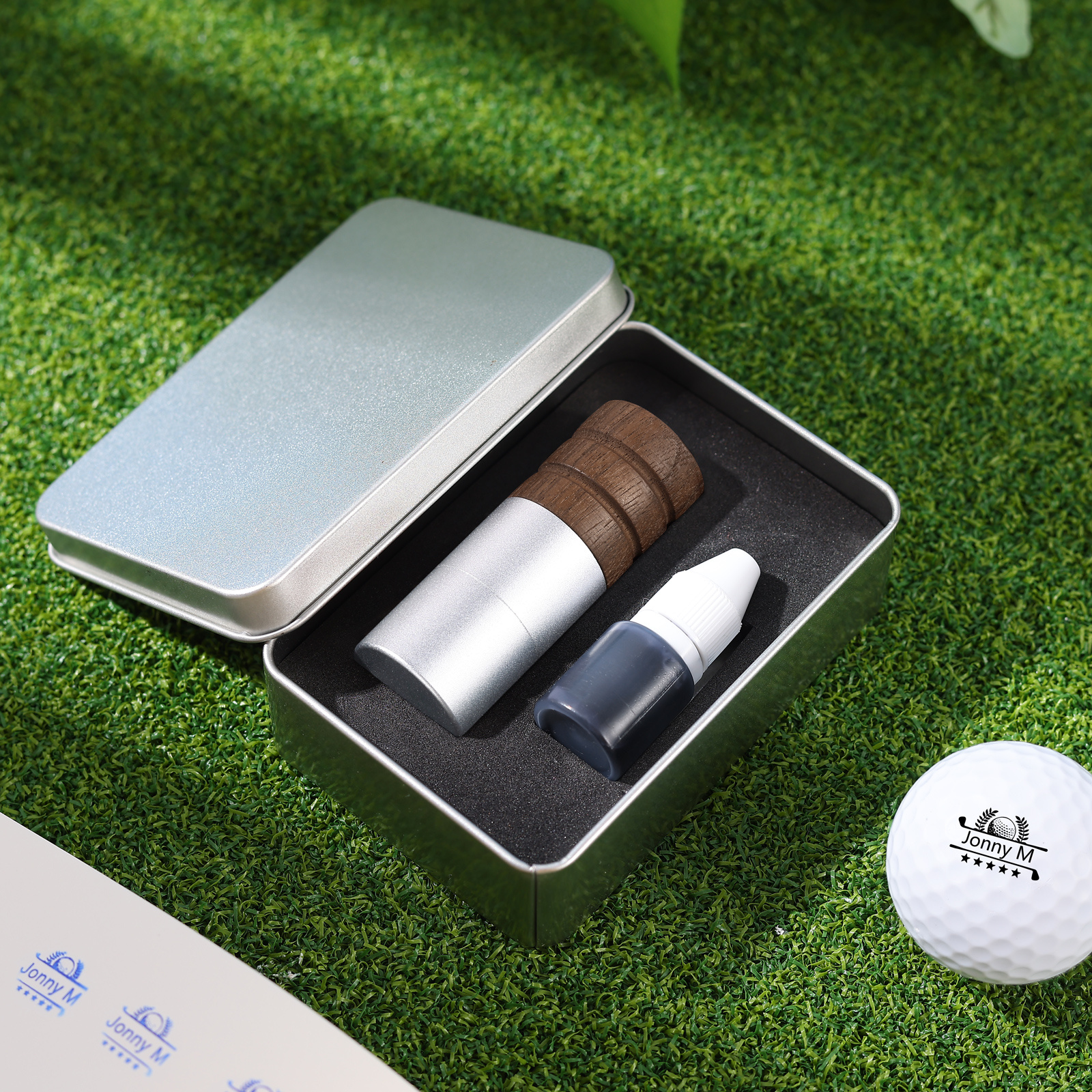 Personalised Golf Ball Stamp Custom 5 Colours
