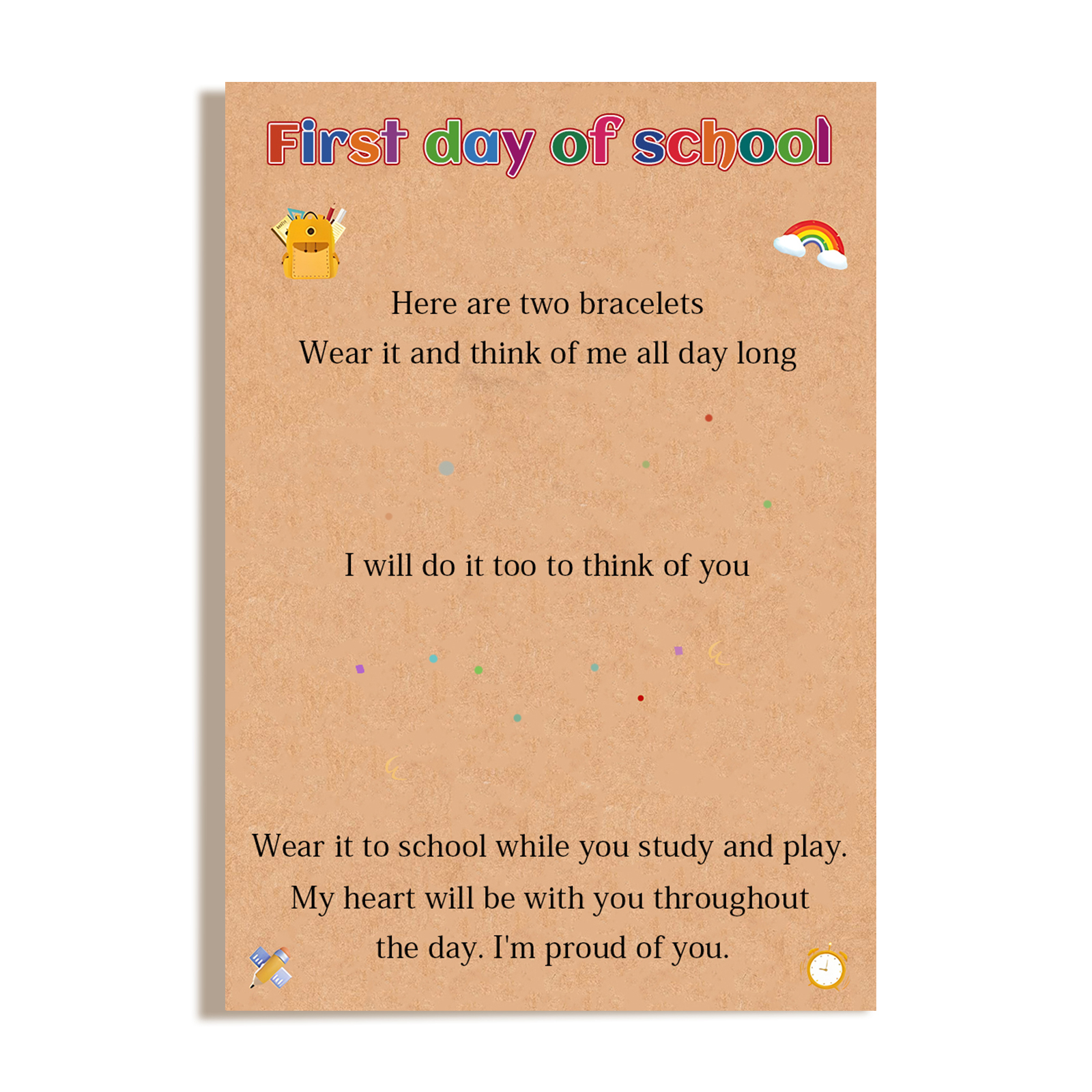 2 Pcs Dinosaur Bracelet Set First Day of School Gift with Gift Card Adjustable Bracelet Gift for Kids-Jessemade AU