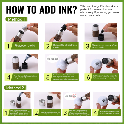 Personalised Golf Ball Stamp Custom 5 Colours