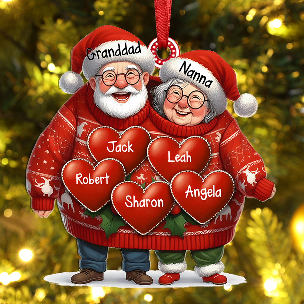 Personalised Christmas Ornament – Family Christmas Gift for Grandparents