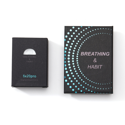 Breathing necklace with wooden pendant to relieve anxiety and stop smoking