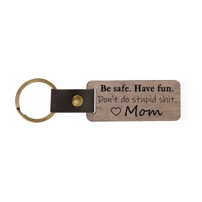 Don't Do Stupid Funny Wooden Keychain Drive Safe Have Fun Keychain Teenager Gift Set For Son/Daughter-Jessemade AU