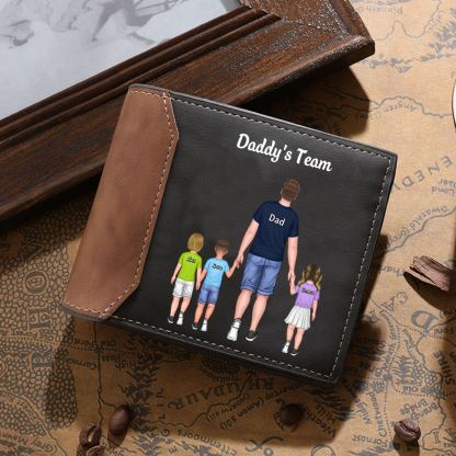 [Copy]Personalised Photo Wallet for Dad or Grandad – 1 Custom Name, 1 Title, 1 Letter & 1 Image | Jessemade