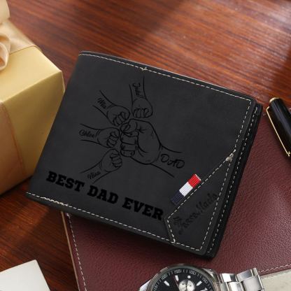 [Copy]Personalised Wallet for Dad – Custom Engraved with 2 Names | Jessemade