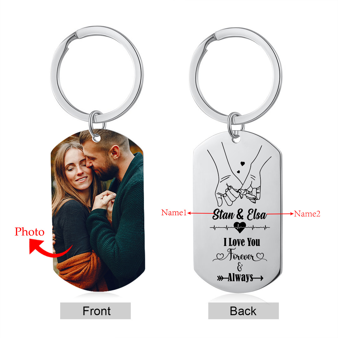 Personalised Keyring Pinky Promise - I love you forever & always