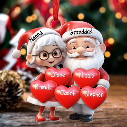 Personalised Christmas Ornament – Acrylic Decoration Christmas Gift for Grandad/Nan/Grandparents