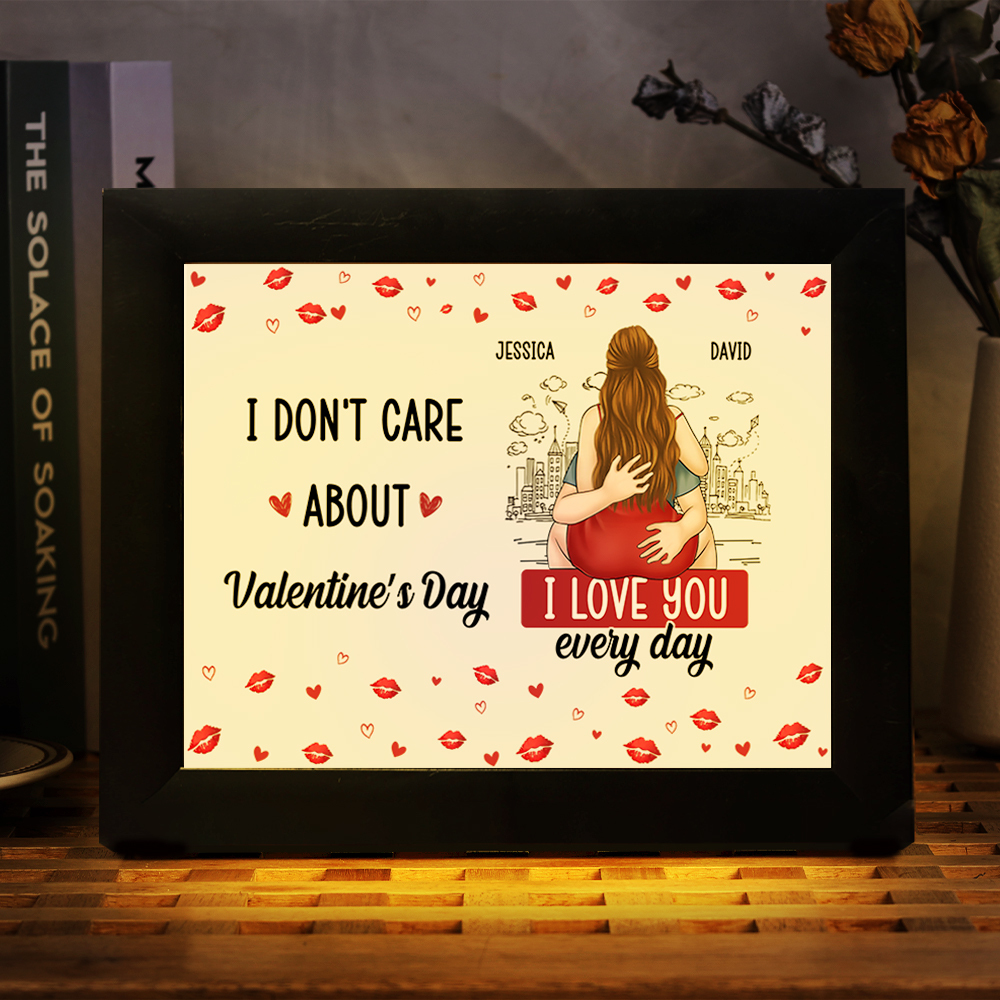 Personalised LED Light Frame for Couples – “I Love You Every Day”