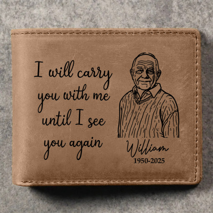 Personalised Memorial PU Leather Wallet | Jessemade