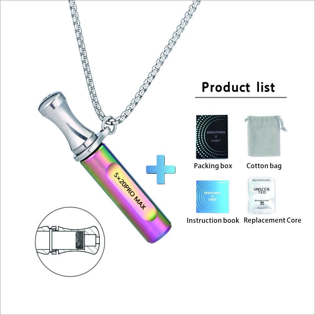 Anxiety Relief Stainless Steel Breathing Necklace