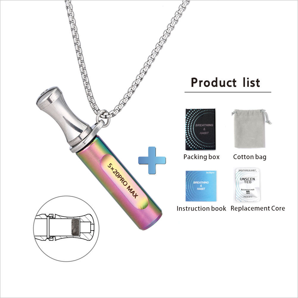 Anxiety Relief Stainless Steel Breathing Necklace